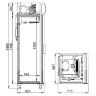 ШХФ-0.5ДС, Polair, шкаф холодильный, схема, чертёж, размеры